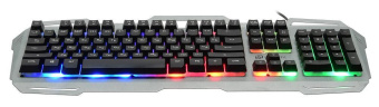 Клавиатура Оклик 747G FROZEN серый/черный USB Multimedia for gamer LED от магазина РЭССИ