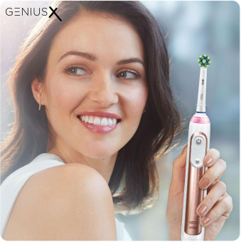 Зубная щетка электрическая Oral-B Genius X Lite Rose Gold D706.513.6 белый/розовый от магазина РЭССИ