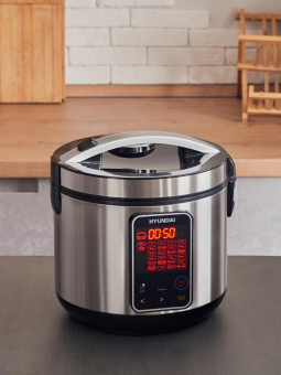 Мультиварка Hyundai HYMC-2400 5л 900Вт серебристый/черный от магазина РЭССИ