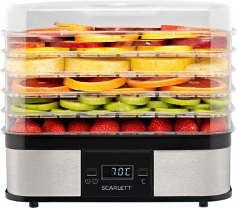 Сушка для фруктов и овощей Scarlett SC-FD421T19 5под. 245Вт нержавеющая сталь от магазина РЭССИ