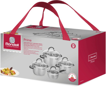 Набор посуды 8 предм. (кастрюли с/кр 18/20/24 см, ковш с/кр 16 см) Prime Rondell RDS-1291 от магазина РЭССИ