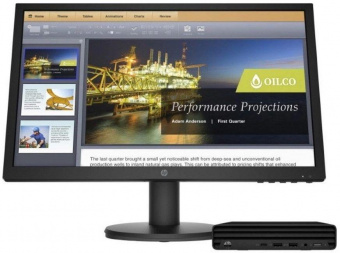 Комплект HP 260 G4 Mini i3 10110U (2.1) 8Gb 500Gb SSD128Gb UHDG Windows 10 Professional 64 GbitEth WiFi BT 65W kb мышь черный монитор в комплекте 23.8" P24v 1920x1080 (44F37ES) от магазина РЭССИ