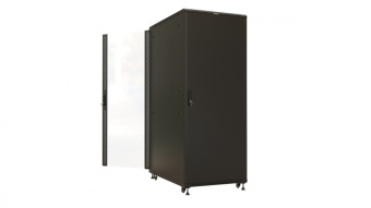 Шкаф серверный Hyperline (TTBR-4281-AS-RAL9004) напольный 42U 800x1000мм пер.дв.стекл задн.дв.спл.стал.лист 4 бок.пан. 1000кг черный 910мм IP20 сталь от магазина РЭССИ