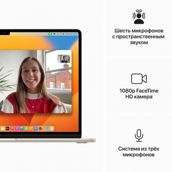 Ноутбук Apple MacBook Air A2941 M2 8 core 8Gb SSD512Gb/10 core GPU 15.3" IPS (2880x1864) Mac OS midnight WiFi BT Cam (MQKX3LL/A) от магазина РЭССИ