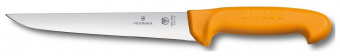 Нож кухонный Victorinox Swibo (5.8411.22) стальной разделочный для мяса лезв.220мм прямая заточка оранжевый от магазина РЭССИ
