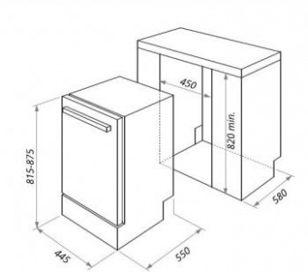 Посудомоечная машина встраив. Maunfeld MLP 08I 2100Вт узкая от магазина РЭССИ
