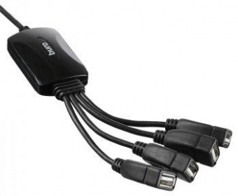 Разветвитель USB 2.0 Buro BU-HUB4-0.3-U2.0-Splitter 4порт. черный от магазина РЭССИ