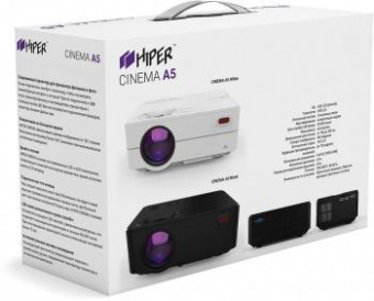 Проектор Hiper Cinema A5 LCD 2600Lm (800x400) 1500:1 ресурс лампы:50000часов 1xUSB typeA 1xHDMI 1кг от магазина РЭССИ