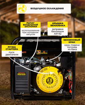 Генератор Huter DY6500LXG 5.5кВт от магазина РЭССИ