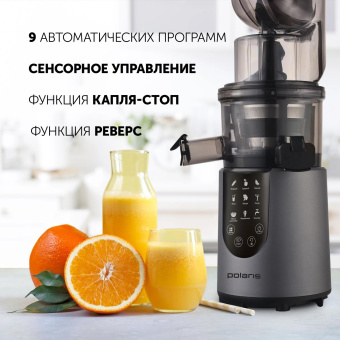 Соковыжималка шнековая Polaris PSJ 0602 600Вт рез.сок.:1000мл. графит от магазина РЭССИ