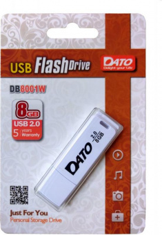Флеш Диск Dato 8Gb DB8001 DB8001W-08G USB2.0 белый от магазина РЭССИ