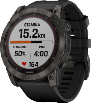 Смарт-часы Garmin Fenix 7X 1.4" корп.серый рем.черный (010-02541-11) от магазина РЭССИ