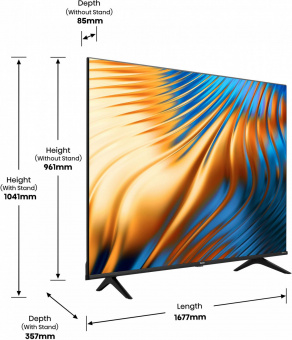 Телевизор LED Hisense 75" 75A6BG черный 4K Ultra HD 60Hz DVB-T DVB-T2 DVB-C DVB-S DVB-S2 WiFi Smart TV от магазина РЭССИ