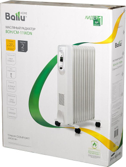Радиатор масляный Ballu Comfort BOH/CM-11WDN 2200Вт белый/черный от магазина РЭССИ