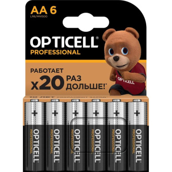 Батарея Opticell Professional LR6 AA (6шт) блистер от магазина РЭССИ