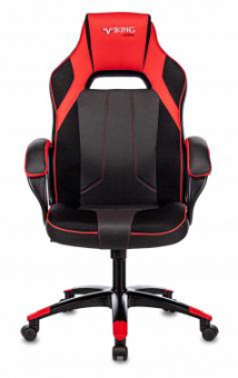 Кресло игровое Zombie VIKING 2 AERO черный/красный текстиль/эко.кожа крестов. пластик от магазина РЭССИ