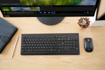 Клавиатура + мышь Lenovo Combo 4X30H56821 клав:черный мышь:черный USB беспроводная от магазина РЭССИ