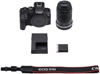 Фотоаппарат Canon EOS R10 черный 24.1Mpix 2.95" 2160p WiFi RF-S 18-150/3.5-6.3 IS STM LP-E17 от магазина РЭССИ