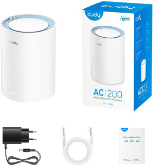 Бесшовный Mesh роутер Cudy M1200(1-Pack) AC1200 10/100BASE-TX белый от магазина РЭССИ