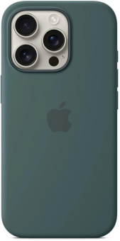 Чехол (клип-кейс) Apple для Apple iPhone 16 Pro Silicone Case A3315 with MagSafe зеленый Lake Green (MYYR3ZM/A) от магазина РЭССИ
