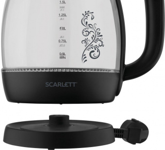 Чайник электрический Scarlett SC-EK27G34 1.7л. 2200Вт черный (корпус: стекло) от магазина РЭССИ