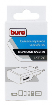 Сетевое зар./устр. Buro TJ-159w 10.5W 2.1A USB универсальное белый от магазина РЭССИ
