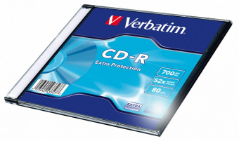 Диск CD-R Verbatim 700Mb 52x Slim case (1шт) (43347) от магазина РЭССИ