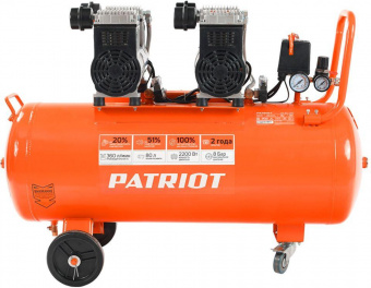 Компрессор поршневой Patriot WO 80-360 безмасляный 80л 2200Вт оранжевый от магазина РЭССИ