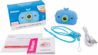 Фотоаппарат Rekam iLook K430i голубой 20Mpix 2" 720p microSD CMOS/Li-Ion от магазина РЭССИ