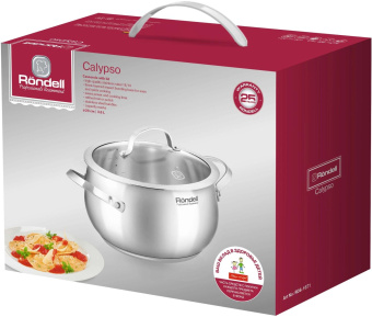 Кастрюля Rondell Calypso RDS-1671 3.8л. d=20см (с крышкой) стальной от магазина РЭССИ