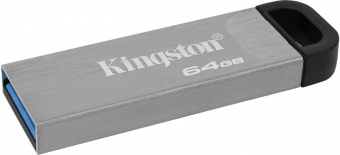 Флеш Диск Kingston 64Gb DataTraveler Kyson DTKN/64GB USB3.1 серебристый/черный от магазина РЭССИ