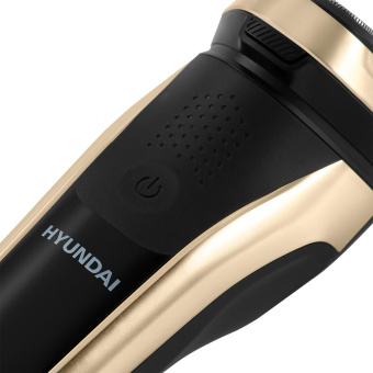 Бритва роторная Hyundai H-SH8081 реж.эл.:3 питан.:аккум. черный/золотистый от магазина РЭССИ