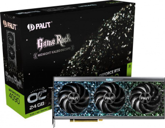 Видеокарта Palit PCI-E 4.0 PA-RTX4090 GAMEROCK OC NVIDIA GeForce RTX 4090 24576Mb 384 GDDR6X 2235/21000 HDMIx1 DPx3 HDCP Ret от магазина РЭССИ