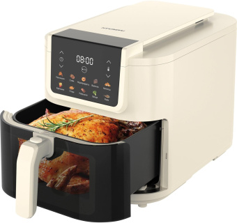 Аэрогриль Hyundai HYF-9082 1700Вт сливочный/черный от магазина РЭССИ