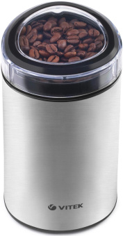 Кофемолка Vitek VT-1544 200Вт сист.помол.:ротац.нож вместим.:70гр стальной от магазина РЭССИ