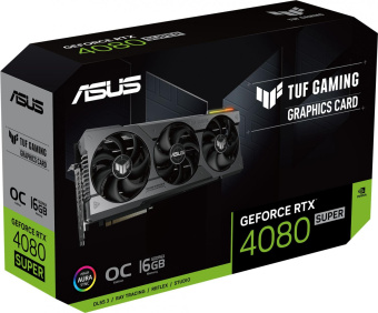 Видеокарта Asus PCI-E 4.0 TUF-RTX4080S-O16G-GAMING NVIDIA GeForce RTX 4080 Super 16Gb 256bit GDDR6X 2610/23000 HDMIx2 DPx3 HDCP Ret от магазина РЭССИ