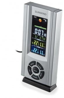 Погодная станция SunWind SW-WSH143-COLOR серебристый от магазина РЭССИ