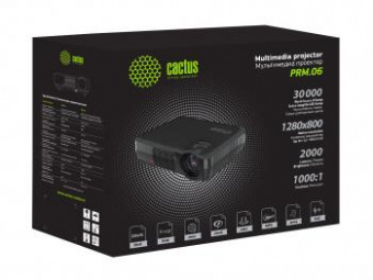 Проектор Cactus CS-PRM.06B.WVGA LCD 2000Lm (1280x800) 1000:1 ресурс лампы:30000часов 2xUSB typeA 2xHDMI 3кг от магазина РЭССИ