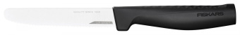 Нож кухонный Fiskars Hard Edge (1054947) стальной для томатов лезв.114мм серрейт. заточка черный от магазина РЭССИ