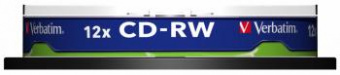 Диск CD-RW Verbatim 700Mb 12x Cake Box (10шт) (43480) от магазина РЭССИ