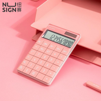 Калькулятор настольный Deli Nusign ENS041pink розовый 12-разр. от магазина РЭССИ