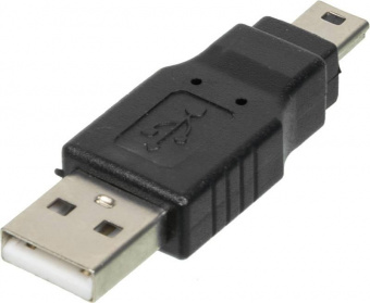 Переходник Ningbo mini USB B (m) USB A(m) черный от магазина РЭССИ