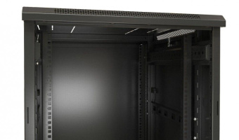 Шкаф серверный Hyperline (TTBR-4262-DD-RAL9004) напольный 42U 600x1200мм пер.дв.перфор.2ств. задн.дв.перфор.2-хст. 2 бок.пан. 800кг черный 1110мм IP20 сталь от магазина РЭССИ