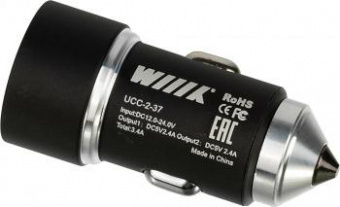 Автомобильное зар./устр. Wiiix UCC-2-37 2.4A+2.4A 2xUSB универсальное черный от магазина РЭССИ