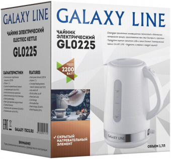 Чайник электрический Galaxy Line GL0225 1.7л. 2200Вт белый (корпус: пластик) от магазина РЭССИ