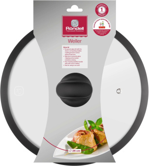 Крышка Rondell Weller RDA-1498 d=26см крыш.прозрачный руч.черная от магазина РЭССИ