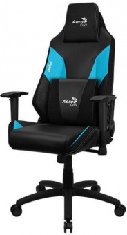 Кресло игровое Aerocool Admiral черный/голубой сиденье черный эко.кожа с подголов. крестов. нейлон от магазина РЭССИ