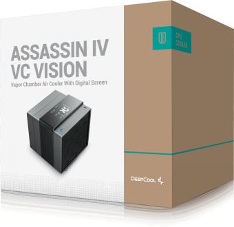 Устройство охлаждения(кулер) Deepcool Assassin IV VC Vision Soc-AM5/AM4/1200/2066/1700/1851 черный 4-pin 29.3dB Al+Cu LCD 300W 1780gr Ret (R-ASN4-BKNVMD-G) от магазина РЭССИ