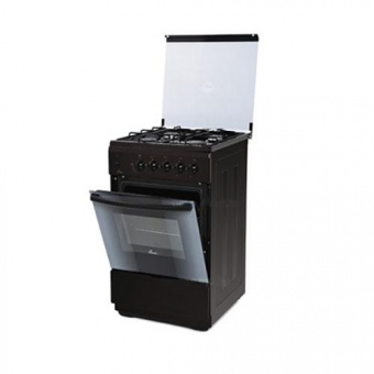 Плита Газовая Flama FG 2411 B коричневый (стеклянная крышка) реш.сталь от магазина РЭССИ