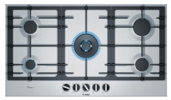 Газовая варочная поверхность Bosch PCR9A5B90M нержавеющая сталь от магазина РЭССИ